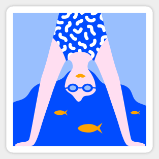 Head in the sea Sticker